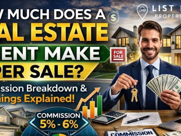 how much does a real estate agent make per sale