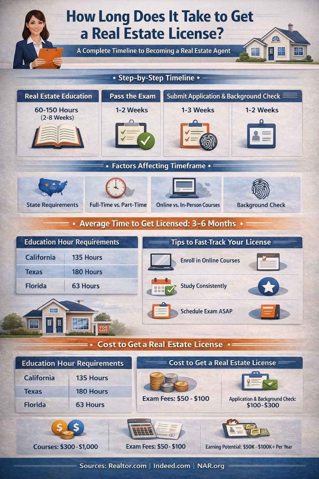 How long does it take to get a real estate license Infographic for better understand