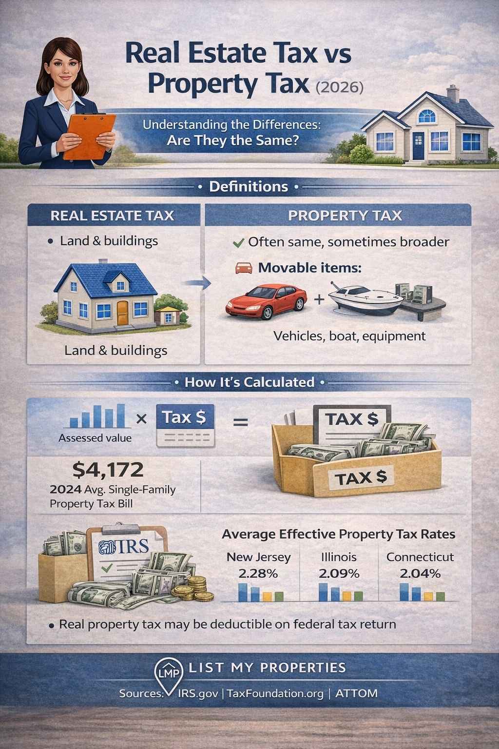 Are Real Estate Taxes the Same as Property Taxes