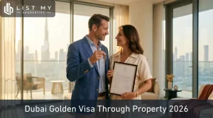 Investor receiving a Dubai Golden Visa after buying AED 2 million property in 2026