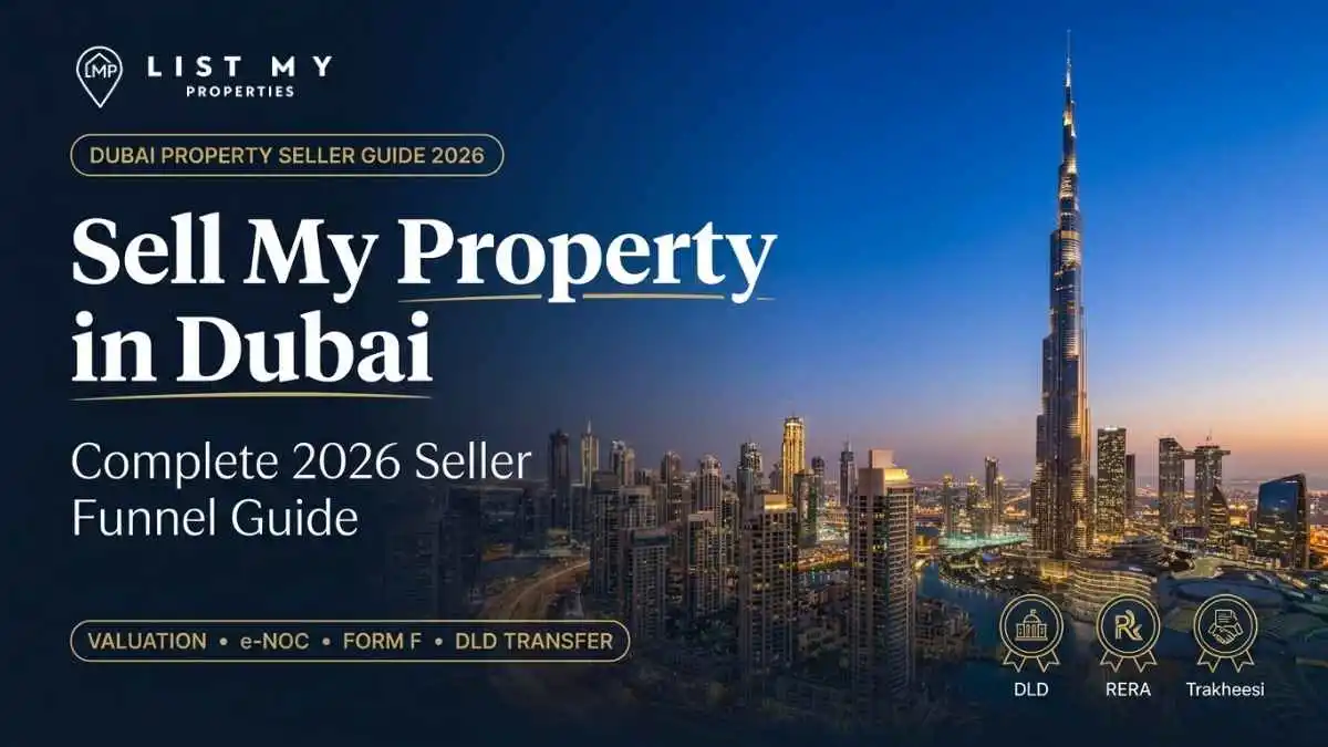 sell my property in Dubai 2026 seller funnel guide with valuation documents NOC and DLD transfer