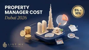 Dubai landlord calculating property manager cost, management fee, leasing fee and rental income after property management fees.