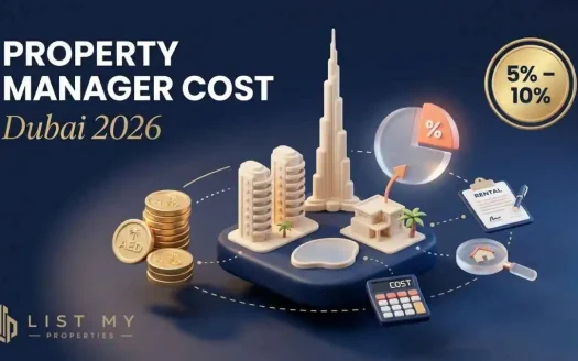 Dubai landlord calculating property manager cost, management fee, leasing fee and rental income after property management fees.