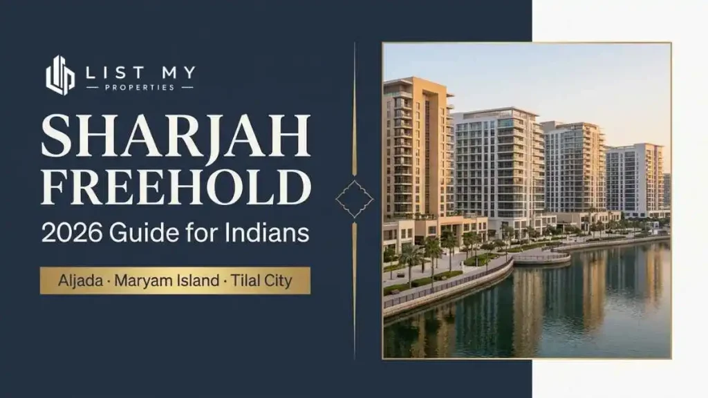 Sharjah freehold areas for Indians buyers 2026 -Aljada, Maryam Island, Tilal City