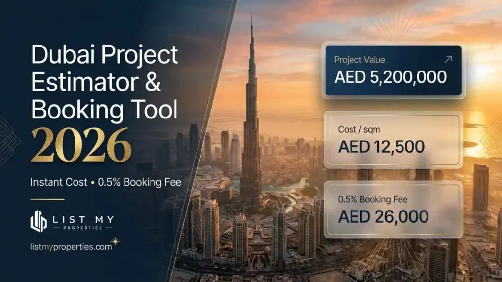Dubai construction cost per sqm by property type and finish level used in the project estimator
