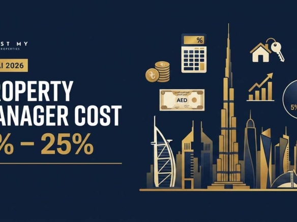 Dubai landlord reviewing property management costs, rental income, lease, tenant screening, and management fee structure. How Much Does a Property Manager Cost in Dubai? 2026 Fee Guide