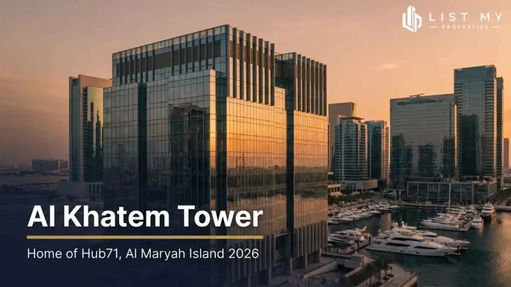 Al Khatem Tower on Al Maryah Island, Abu Dhabi, in 2026